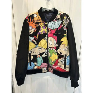 MEMBERS ONLY 90s NICKELODEON Cartoon Unisex Reversible Jacket XL